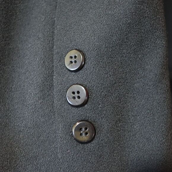 San Louis Black Wool Skirt Suit Blazer Jacket Set 14 Career Formal Funeral Suit - Picture 7 of 13